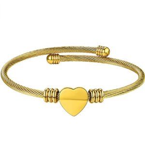 Personalized Adjustable Heart Locket Bracelet